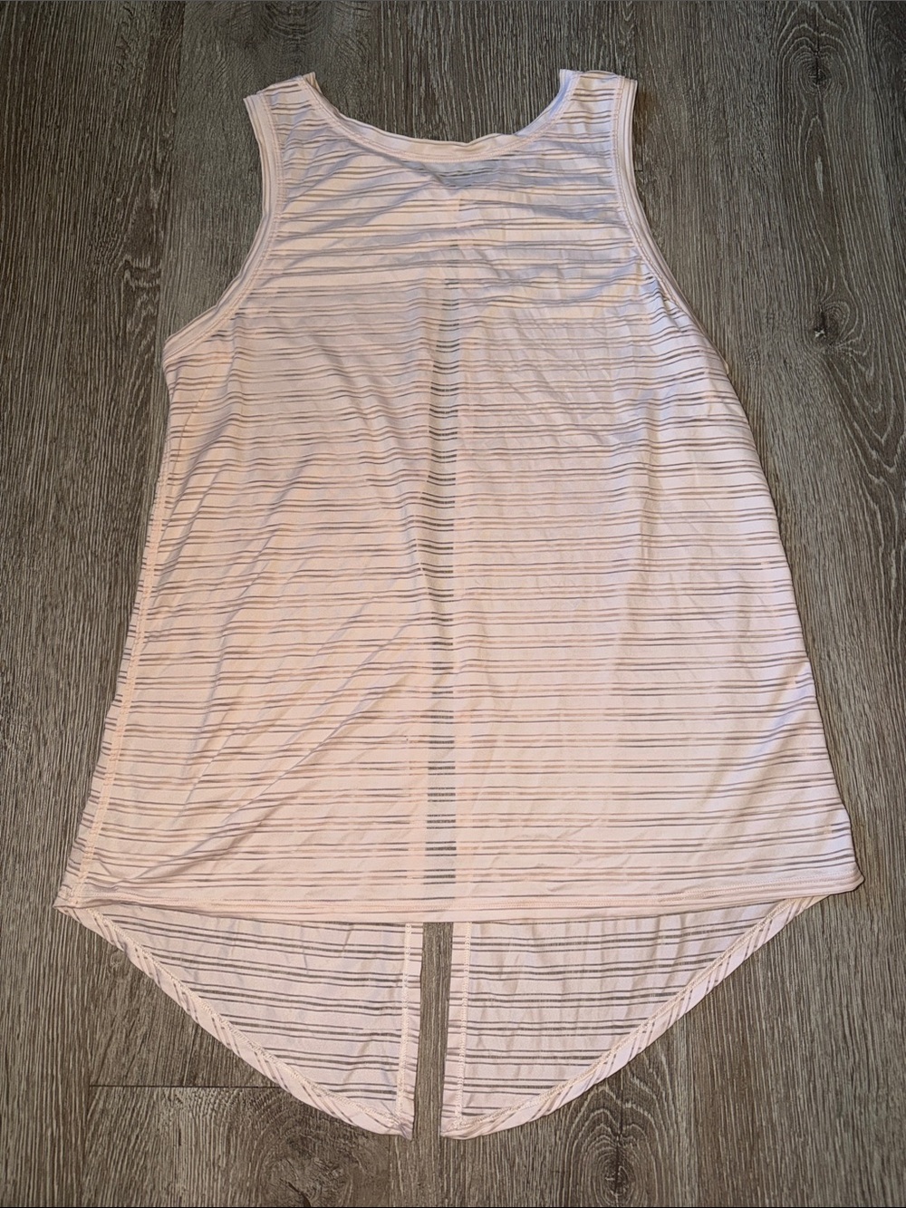 LULULEMON MEET HALFWAY TANK TOP OPEN BACK STRIPED size 6